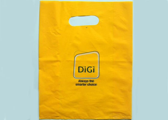 50mic Niestandardowe plastikowe torby na towary, plastikowe torby na zakupy z uchwytami